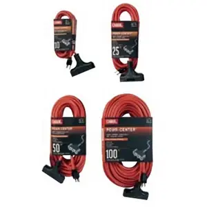00594.63.04 Powr-center Stw Extension Cord With Tri-tap Outlet 2 Ft 15 Amp 125 Volt Orange