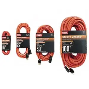 Carol 06826.63.04 Safety Orange® Sjtw Extension Cord 25 Ft 15 Amp 125 Volt Orange