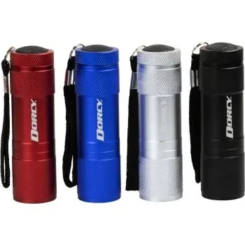Dorcy 3aaa Cob Led Aluminum Flashlights, 4-colors (8-pack), Multi