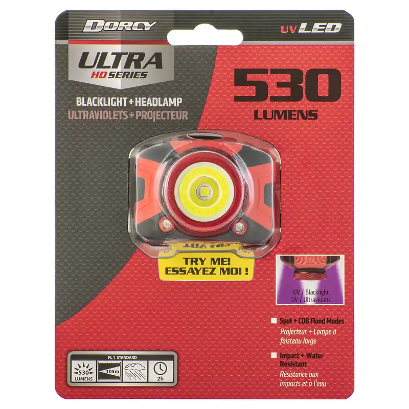 Ultra Hd 530 Lumen Red Led Cob Head Lamp With Uv Light - Model 41-4335