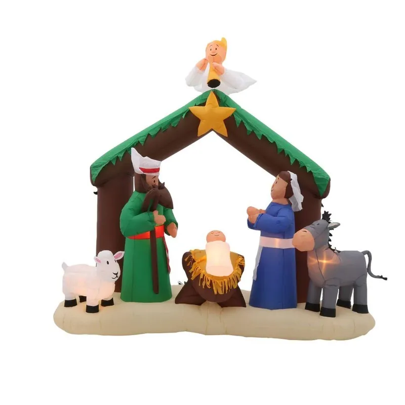 7 Ft. Inflatable Nativity Scene - Airblown Christmas Decoration Model 36707