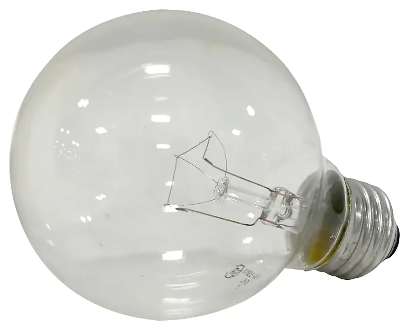 15871 G25 Clear Globe Light Bulb, 40 Watt, Medium Base
