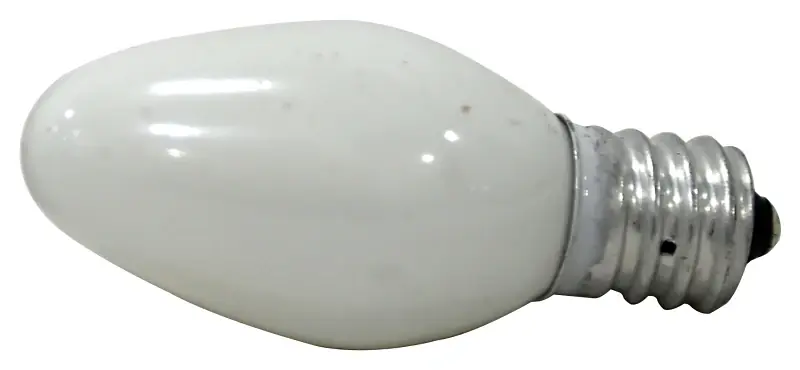 13553 C7 White Incandescent Bulb 4w 120v Candelabra Base