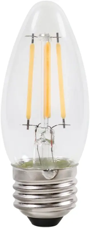 Led B10 Clear Soft White Light Bulb 5 Watt Blunt Tip