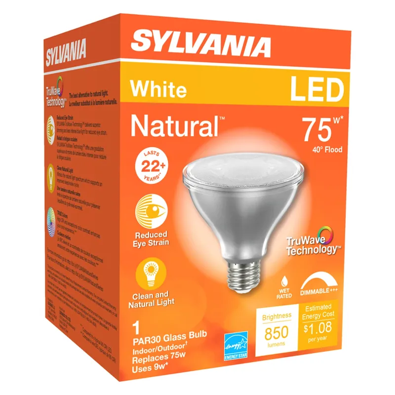 Natural Par30 E26 (medium) Led Bulb White 75 Watt Equivalence 1 Pk