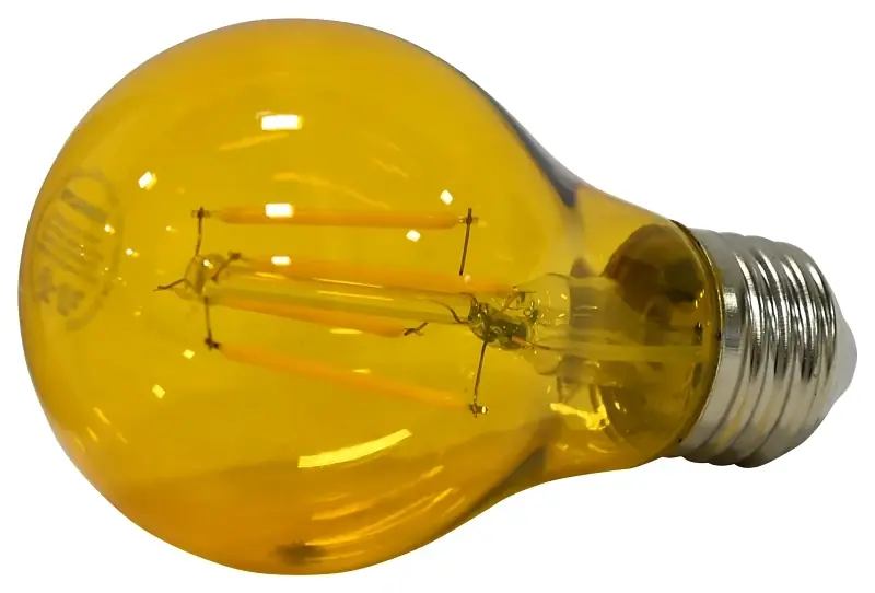 4.5w A19 Medium Base Dimmable Led Light Bulb, Yellow Glass, Decorative Lighting