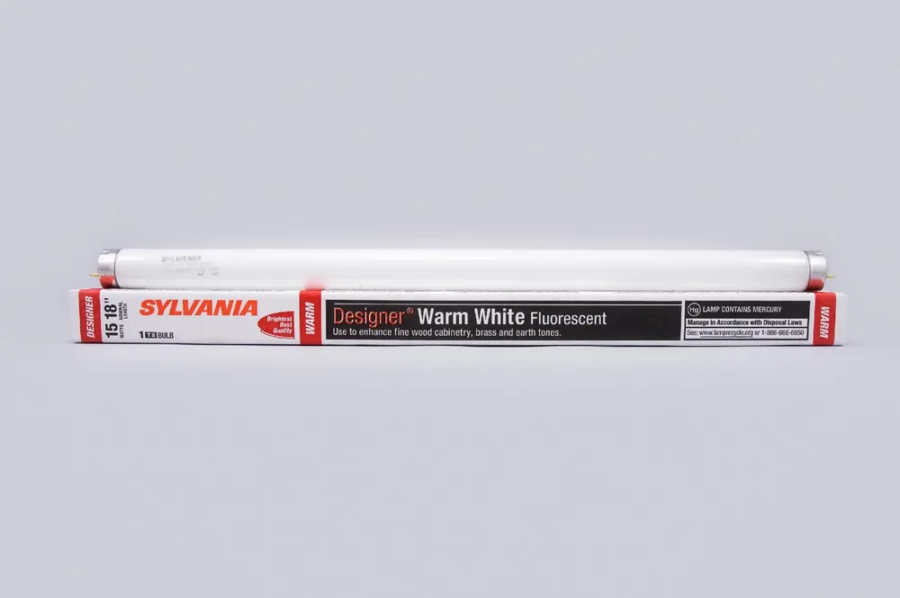 21656 18 Inch T8 Fluorescent Tube Light Bulb - 15w Warm White