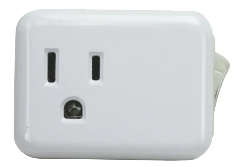 Outlet Tap Cube 1-outlet With On-off Switch, 4.6 In H X 4.6 In W X 2-1/2 In D
