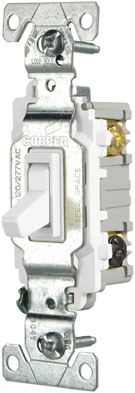 Csb115stw-sp 15 Amp Single Pole Toggle Switch, White
