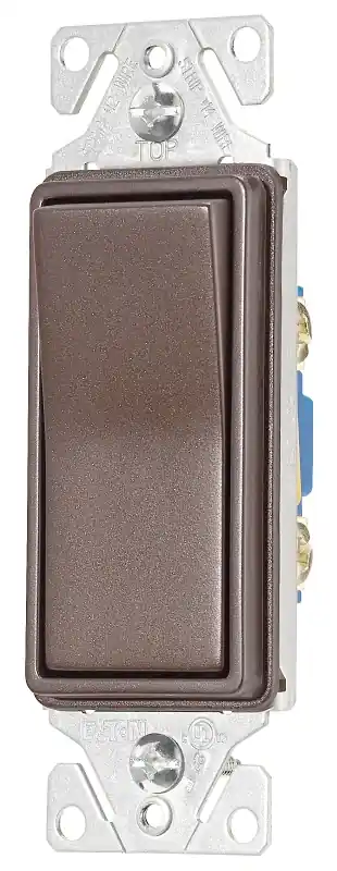 Single Pole Designer Switch 15a 120/277v Oil Rubbed Bronze Model 7501rb-k-l