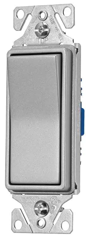 Single Pole Designer Switch 15a 120/277v In Silver Granite - Model 7501sg-k-l