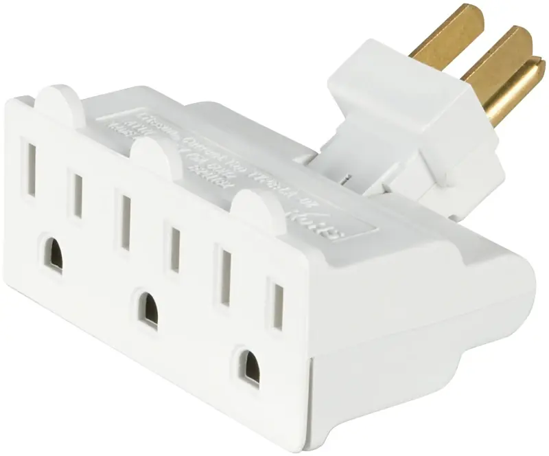 1192w-sp 15 Amp 125 Volt Swivel Three Outlet Tap - White