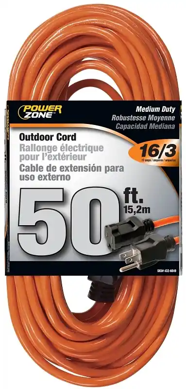 Or501630 50-foot 16/3 Outdoor Extension Cord - Orange Jacket