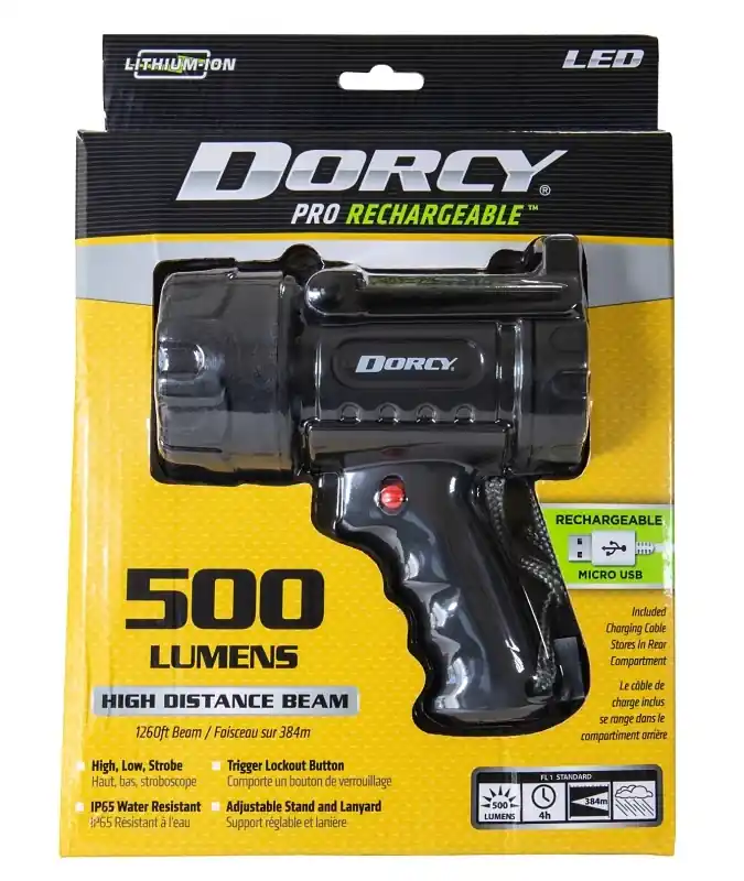500 Lumens Rechargeable Led Spotlight With Usb Charging