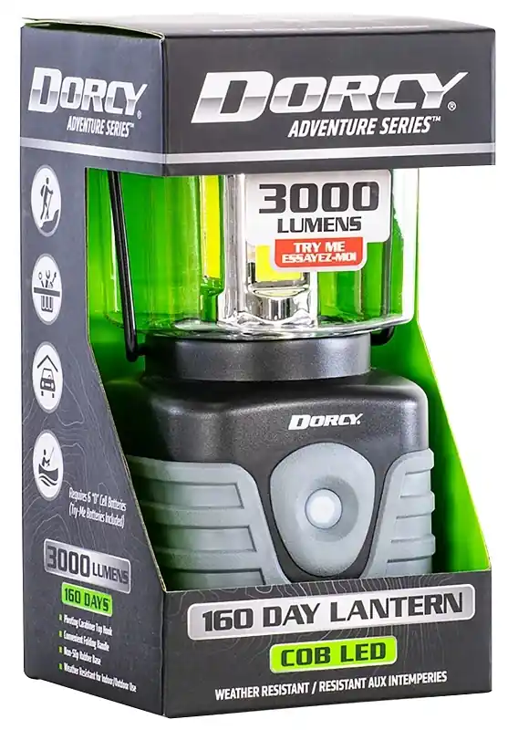 Adventure Max 3000 Lumens Outdoor Lantern With 5 Light Modes And Carabiner