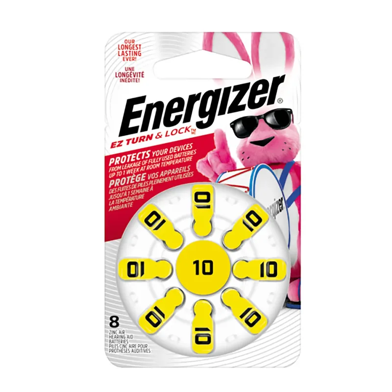Zinc Air 10 1.4 V Hearing Aid Battery 8 Pk