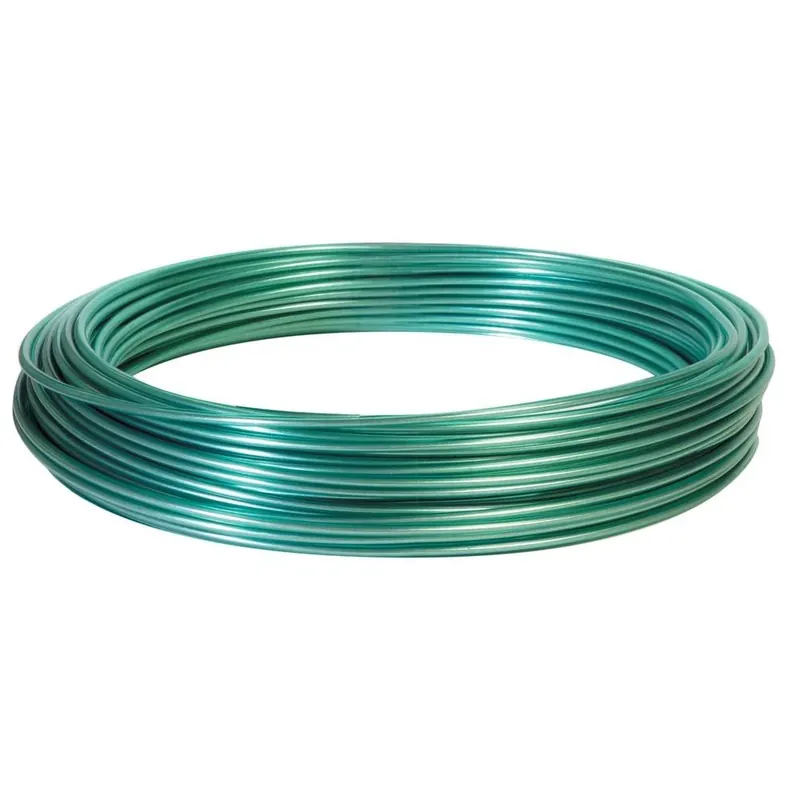 Clothesline Wire, Green Vinyl Jacketed, 100-ft.