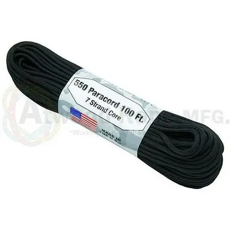 Dark Stripes Camouflage 100‘ Military Grade 550lb Nylon Paracord Rope