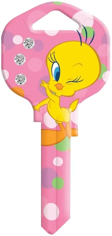 Brass Tweety Bird House Key Blank For Kwikset Locks Model 15005kw1-twbl