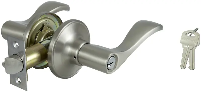 7241128 Lye Entry Satin Nickle Leverset