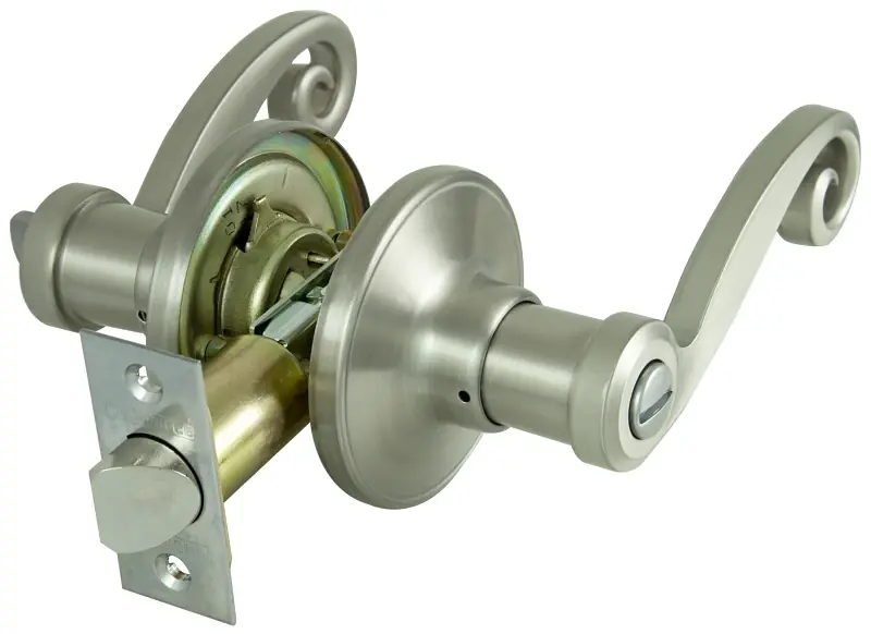 7001191 Leverset L6 Privacy Rev Satin Nickel