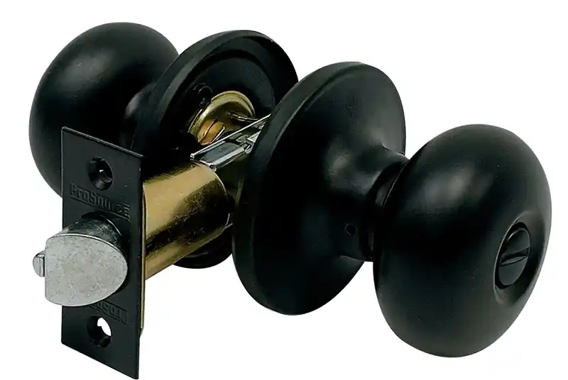 Privacy Tubular Knob Lock In Matte Black - Model Tfx910bsr4v24