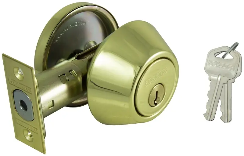 Single Cylinder 6-way Poly Brass Deadbolt With Full-lip Radius