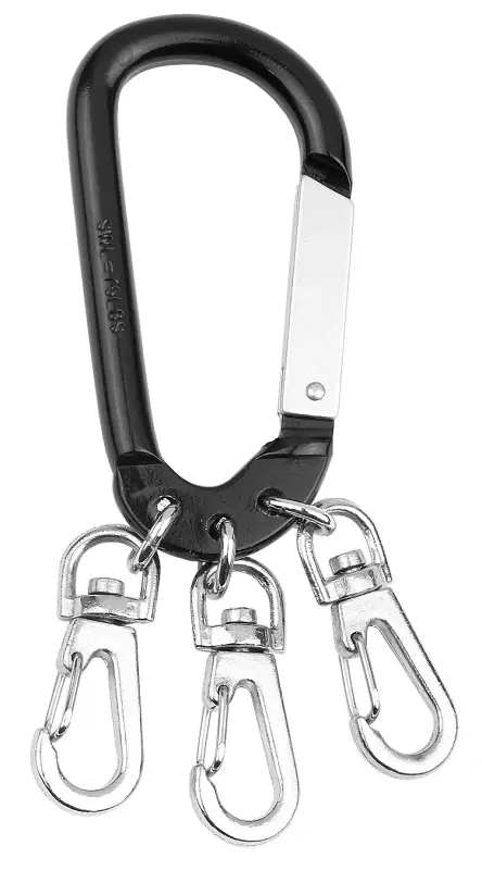 Key Carabiner With Snaps, Model Kc600, Durable And Versatile