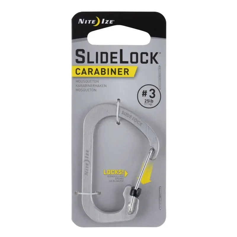 Slidelock Carabiner 3, Stainless Steel