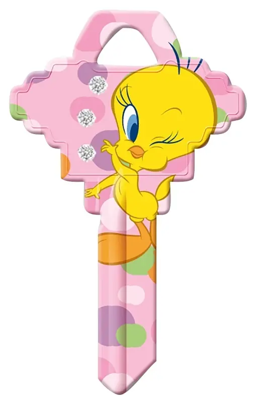 Brass Tweety Bling House/entry Key Blank For Schlage Locks