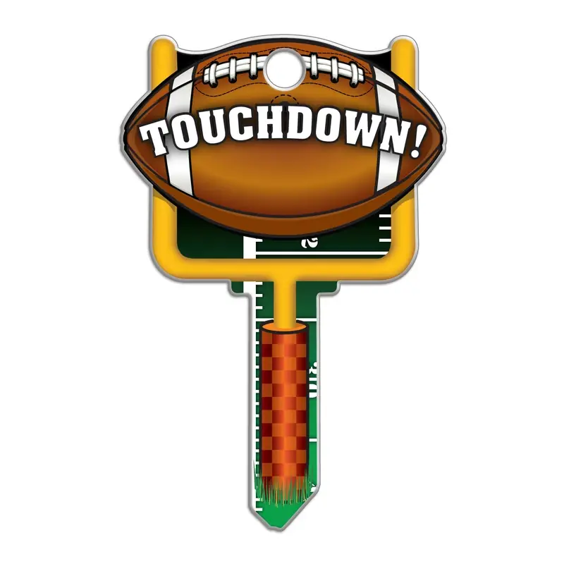 Football Design Decorative House Key Blank For Kwikset Kw11 And Schlage Sc1