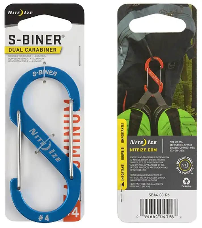 S-biner Aluminum Blue Dual Carabiner Key Chain 4 - Lightweight And Durable