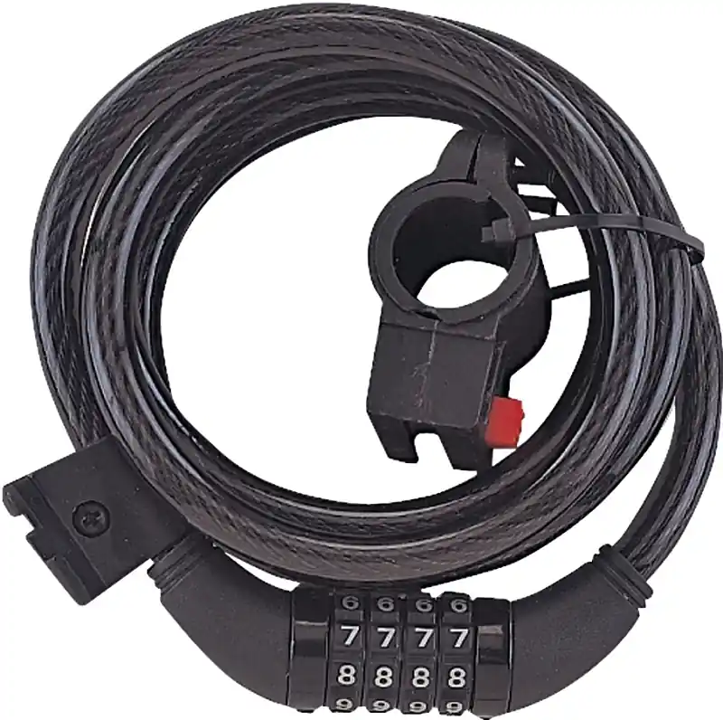 Hd-pwr723-3l 6‘ Combination Cable Lock For Bicycles And Sports Equipment