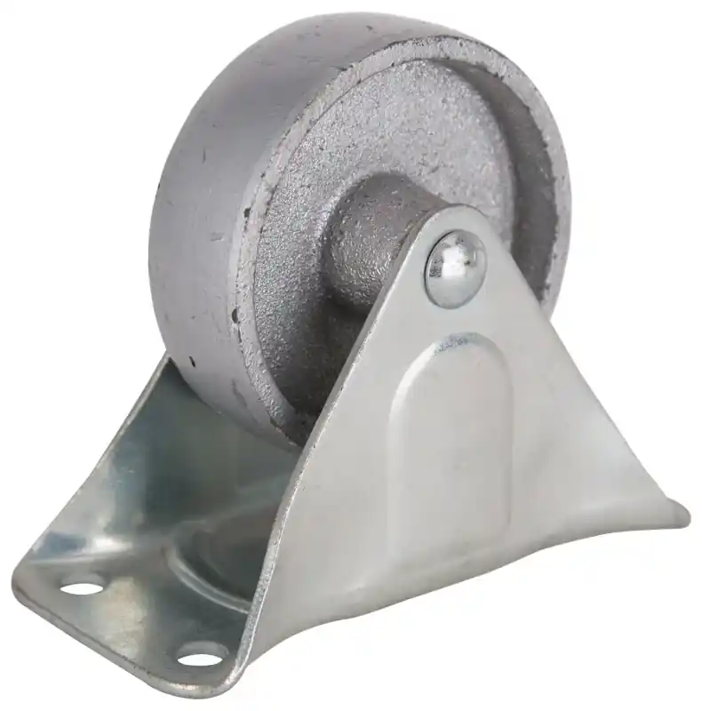 Jc-s04 4 Inch Steel Plate Caster With Zinc Finish, 500 Lb Capacity