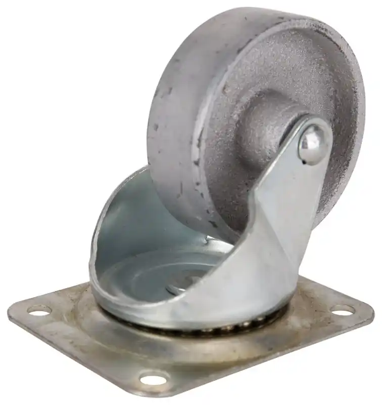 Jc-s08 Heavy Duty 4 Inch Swivel Plate Caster, Steel, 500 Lb Capacity