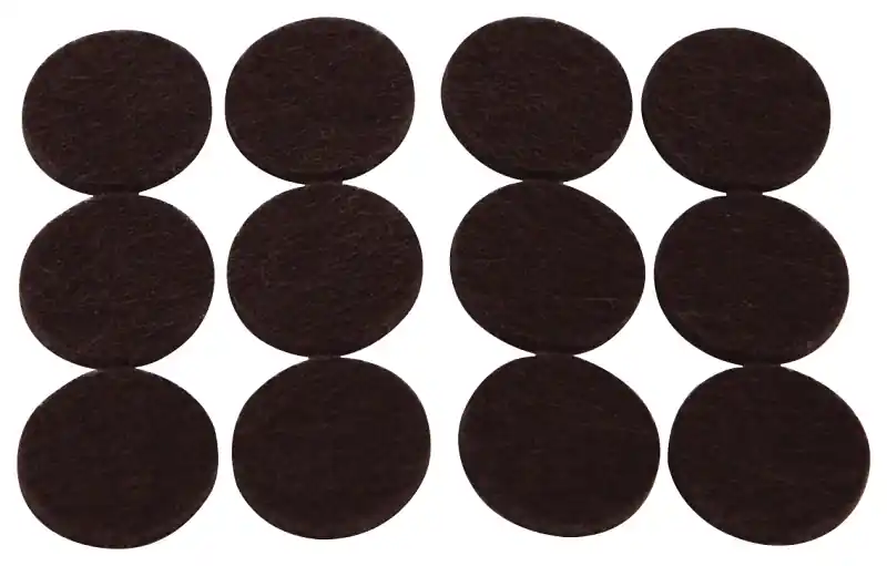Light Duty Self-adhesive Round Felt Furniture Pad, 7/8 Inch Diameter