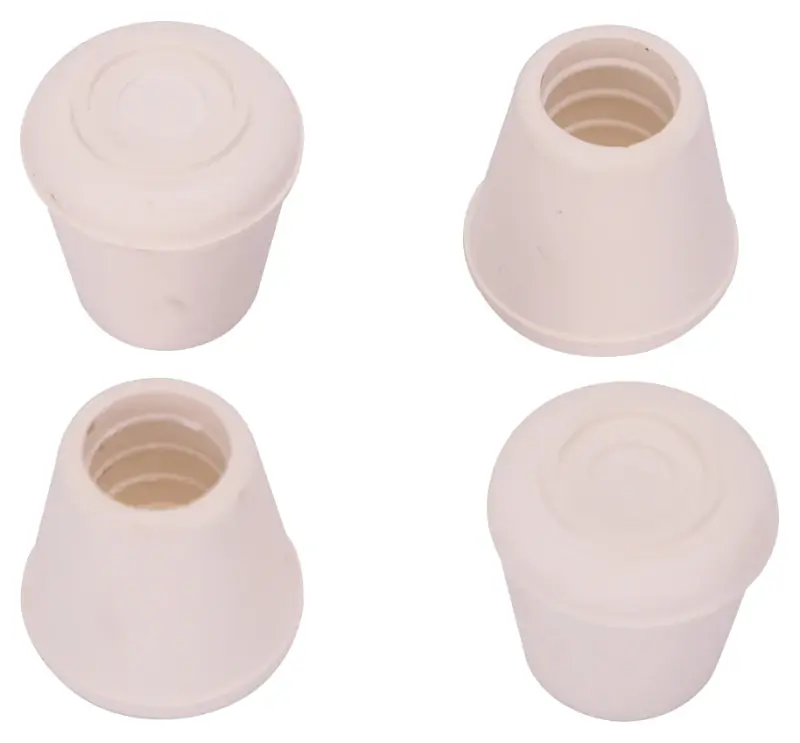 1/2 Inch White Rubber Furniture Leg Tips - Model Fe-50641-ps