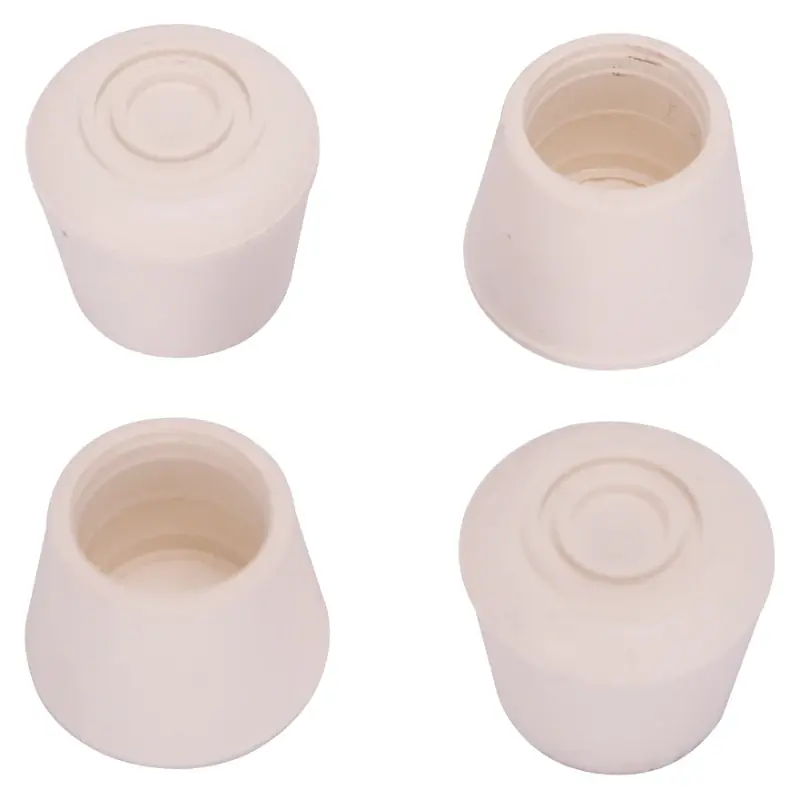 3/4 Inch White Rubber Furniture Leg Tips - Model Fe-50643-ps