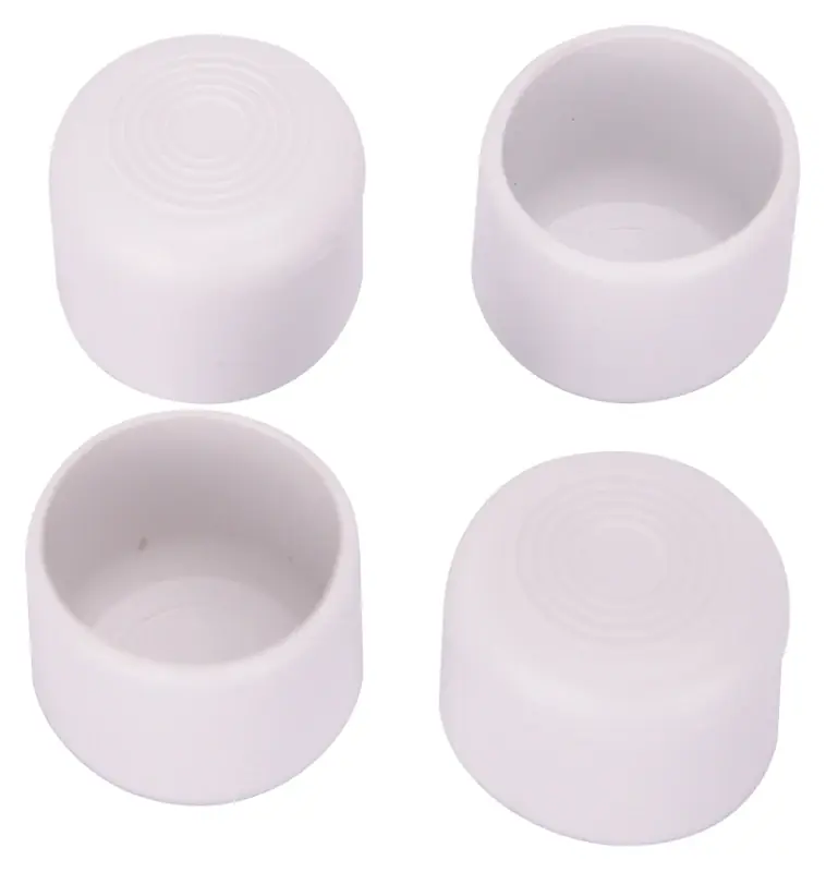 1-1/4 Inch White Plastic Furniture Leg Tip - Model Fe-50616-ps