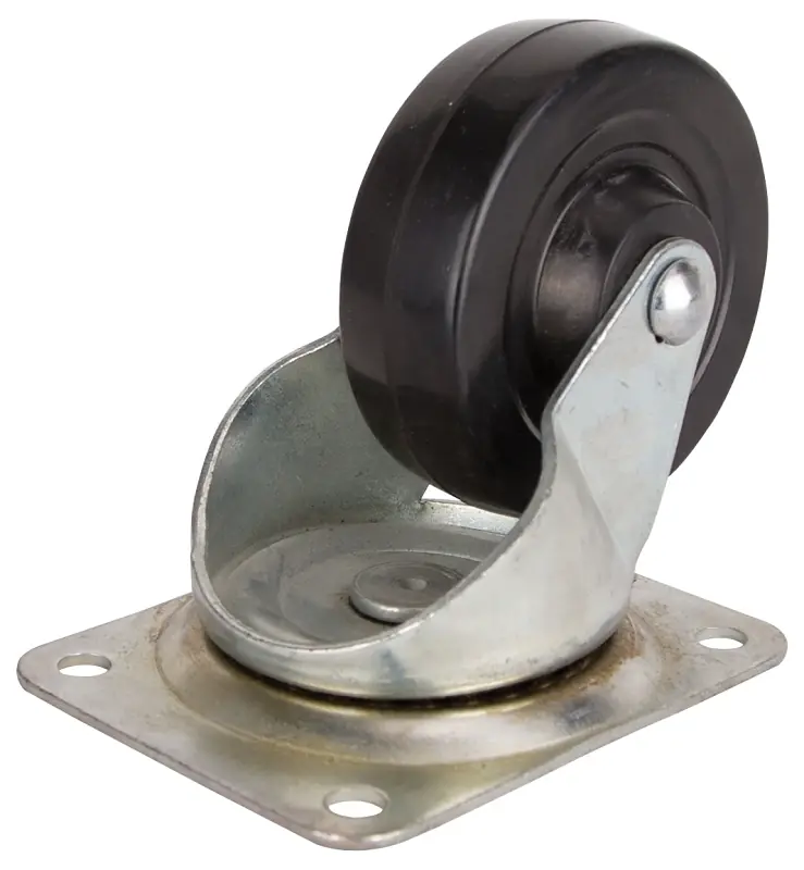 Heavy-duty Swivel Caster, 4 Inch Rubber Wheel, 255 Lb Capacity, Jc-h08
