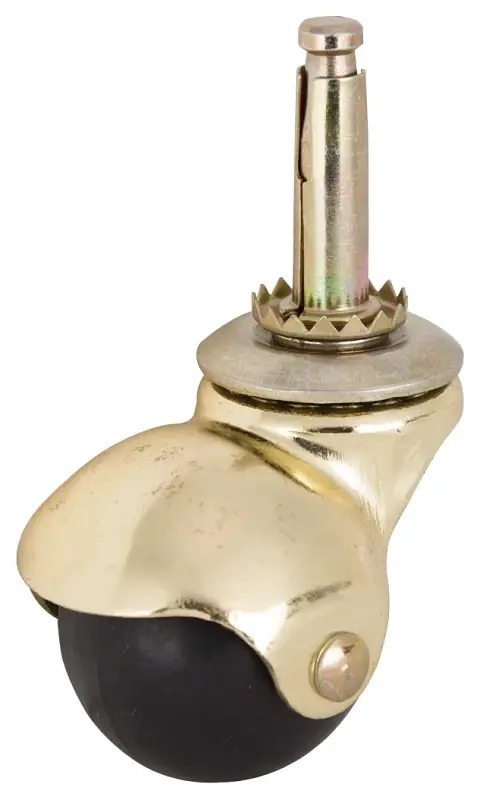 Jc-e02-ps Hooded Ball Casters, 1-5/8 In. Diameter, Brass Finish