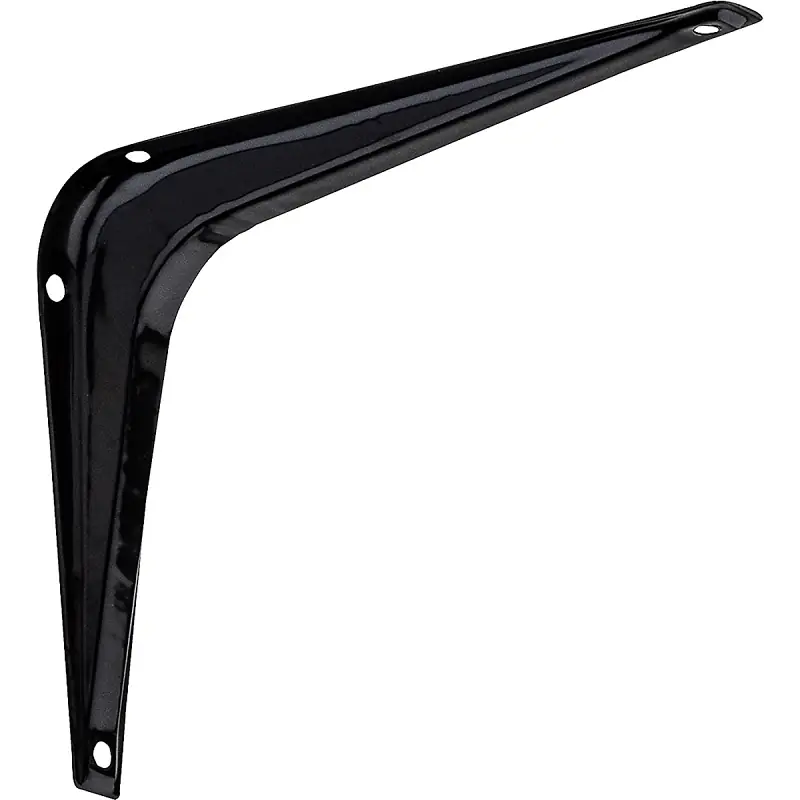 Shelf Bracket, Black, 5 X 6 In.