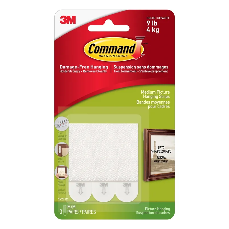 Command White Picture Hanging Strips Foam 6 Pk