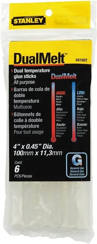 0.5 In. 31 D X 4 In. 31 L Mini Glue Sticks Clear 6 Pk