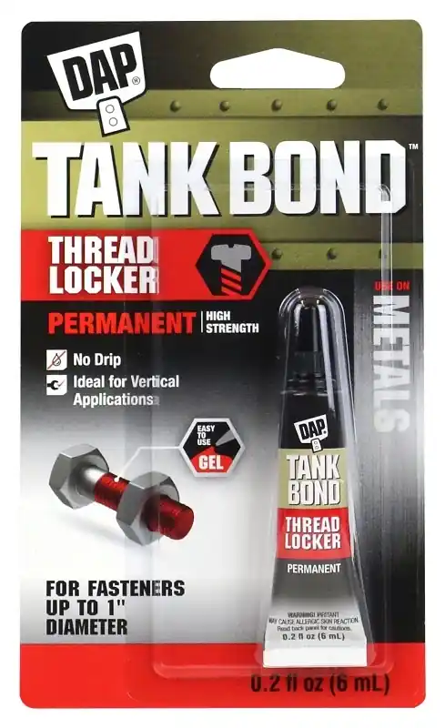 Tank Bond, Permanent Gel Threadlocker, Red, 6-ml.