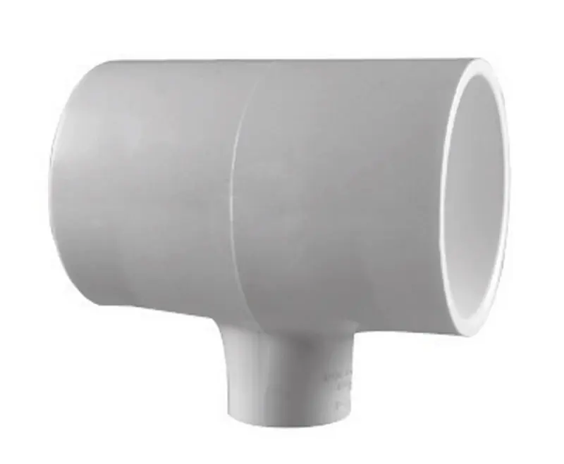 Pipe Schedule 40 1/2 In. Slip X 1 In. D Slip Pvc Reducing Tee 1 Pk