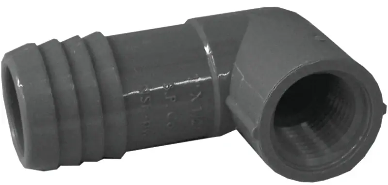 1 In. Insert In. X 1/2 In. D Fpt Polypropylene 90 Degree Reducing Elbow 1 Pk