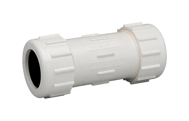 Schedule 40 1-1/2 In. Compression X 1-1/2 In. D Compression Pvc Coupling 1 Pk