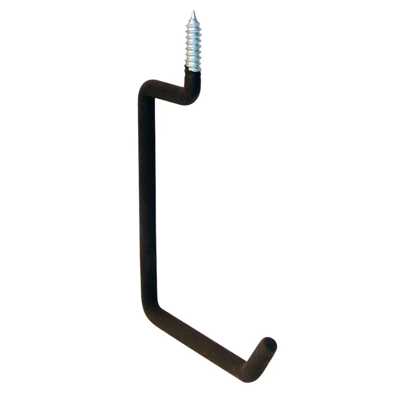 7.5 In. L Vinyl Coated Black Steel Large Overhead Hanger Utility Hanger 50 Lb. Cap. 1 Pk