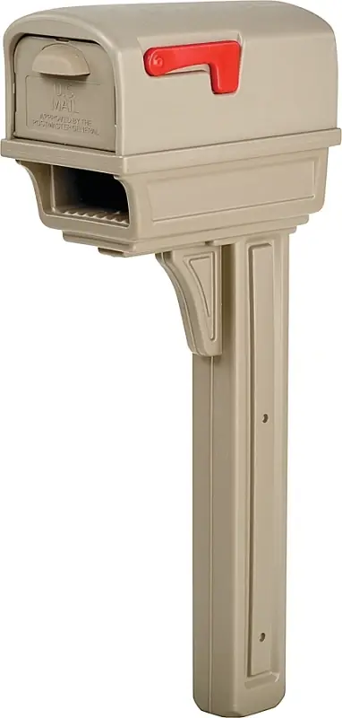 Gentry Mocha Mailbox & Post Combination With Newspaper Holder